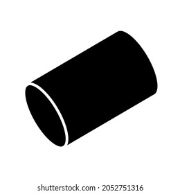 cylinder shape illustration vector graphic icon on white background