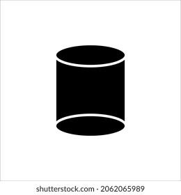 cylinder shape illustration vector graphic icon, Simple line, outline icon for ui and ux, website or mobile application