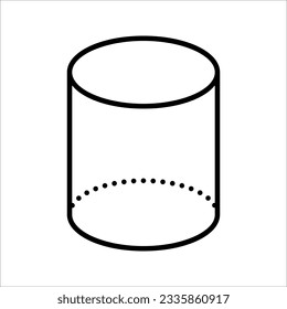 cylinder shape illustration vector graphic icon on white background