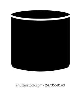 cylinder shape illustration vector graphic icon color editable