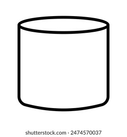 cylinder shape illustration vector graphic icon color editable