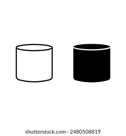 cylinder shape illustration vector graphic icon color editable
