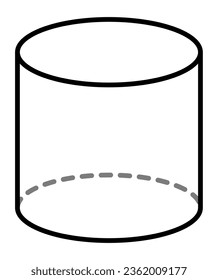 Cylinder - Simple and Minimal 3-dimensional Geometrical Shapes for Kids' Education, Food, and Beverage Container Applied in Every Creativity Designs