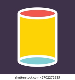 Cylinder smart trendy vector pretty amazing design useful Illustration colorful background.eps