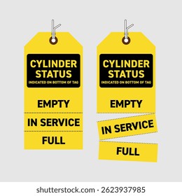cylinder status tag safety vector sign