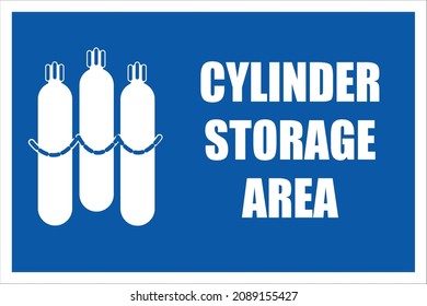 cylinder storage area sign vector design 