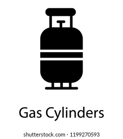 Cylinder to store gases, gas cylinder icon image 