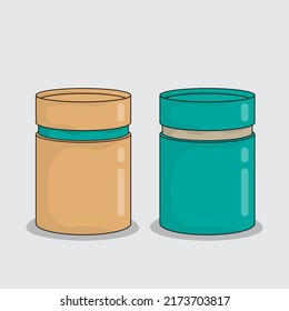 Cylinder Template Design Green Cardboard Design Stock Vector (Royalty ...