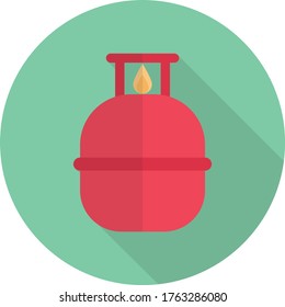 icono de color plano del vector de cilindro  