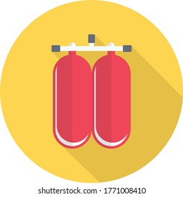 cylinder vector flat color icon