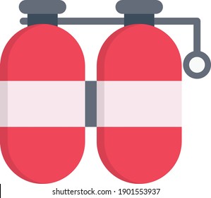 cylinder vector flat colour icon