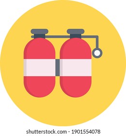 cylinder vector flat colour icon