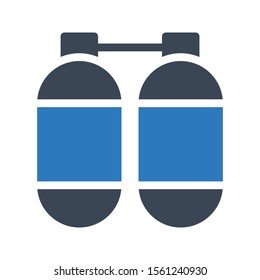 cylinder vector glyph colour icon 
