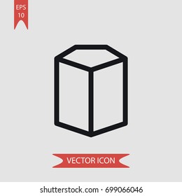 Cylinder vector icon  illustration symbol