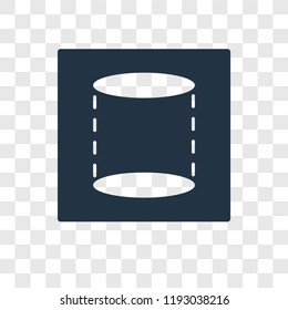 Cylinder vector icon isolated on transparent background, Cylinder transparency logo concept