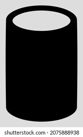 Cylinder vector illustration. An isolated flat icon illustration of cylinder with nobody.
