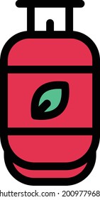 cylinder vector line colour icon