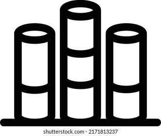 Cylindrical Bars Vector Icon Design.info,infographic,infographics, cylinder,cylindrical,bar,bars,cylindrical bars