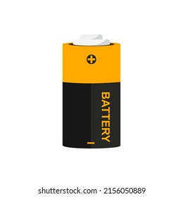 Cylindrical Battery Large Rechargeable Dry Cylindrical Stock Vector ...