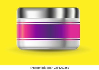 cylindrical bottle for cream vector illustration