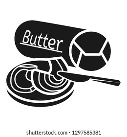 Cylindrical butter package icon. Simple illustration of cylindrical butter package vector icon for web design isolated on white background