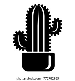 Cylindrical cactus icon. Simple illustration of cylindrical cactus vector icon for web