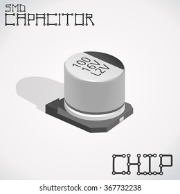 Cylindrical capacitor in SMD form factor 