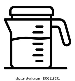 Cylindrical coffee jug icon. Outline cylindrical coffee jug vector icon for web design isolated on white background
