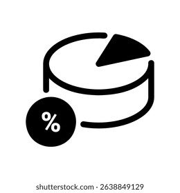 Cylindrical Data Graph Showing a Segmented Share and Percent Indication