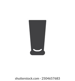 Cylindrical glass vector icon. filled flat sign for mobile concept and web design. Juice Glass glyph icon. Symbol, logo illustration. Vector graphics
