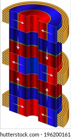 Cylindrical halbach magnet array for electromagnetic vibration energy harvesters 