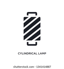 cylindrical lamp isolated icon. simple element illustration from woman clothing concept icons. cylindrical lamp editable logo sign symbol design on white background. can be use for web and mobile