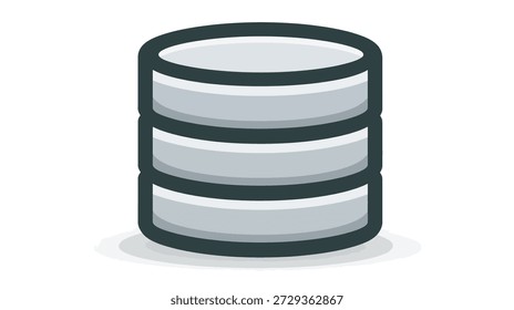 Un objeto cilíndrico compuesto de capas apiladas, en tonos de gris, con un contorno oscuro