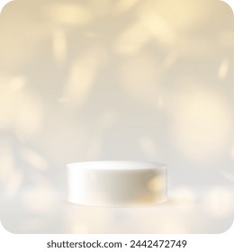 Ein zylindrisches Podium zur Darstellung von Waren auf einem Hintergrund. Vektorelemente für Design. Die Vorlage für die Platzierung.