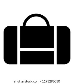 A cylindrical shape bag havig handle to carry denoting an icon for sports kit 