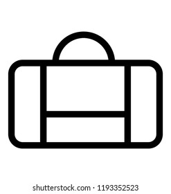 A cylindrical shape bag havig handle to carry denoting an icon for sports kit 