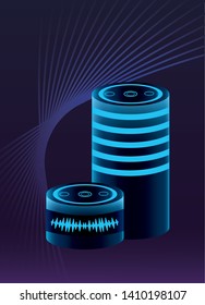 cylindrical speakers icon cartoon with pop art background vector illustration graphic design
