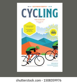 Cyling event flyer template design