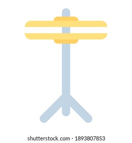 cymbal drum using soft color and flat style