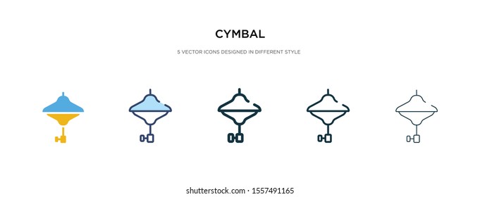 cymbal icon in different style vector illustration. two colored and black cymbal vector icons designed in filled, outline, line and stroke style can be used for web, mobile, ui