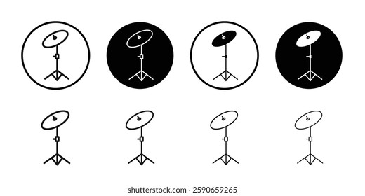 Cymbal icon line art vector