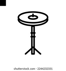 cymbal icon line style vector