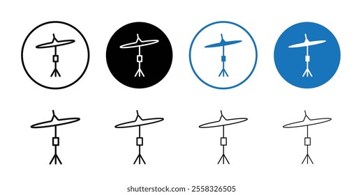 Cymbal icon logo sign set vector outline