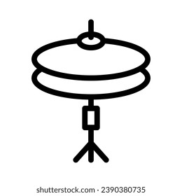 gráfico vectorial de la ilustración de icono de línea címbica. Ilustración de elemento simple gráfico vectorial, adecuado para aplicaciones, sitios web y presentaciones aisladas en fondo blanco