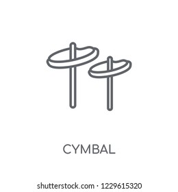 Cymbal linear icon. Modern outline Cymbal logo concept on white background from Music collection. Suitable for use on web apps, mobile apps and print media.