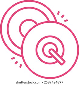 Cymbal vector icon. Can be used for printing, mobile and web applications.
