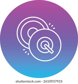 Cymbal vector icon. Can be used for printing, mobile and web applications.