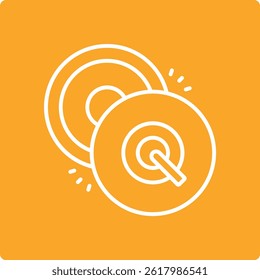Ícono de Vector de platillo. Se puede utilizar para aplicaciones de impresión, móviles y de Web.