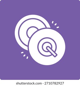 Ícono de Vector de platillo. Se puede utilizar para aplicaciones de impresión, móviles y de Web.