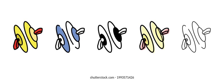 cymballs set vector type icon